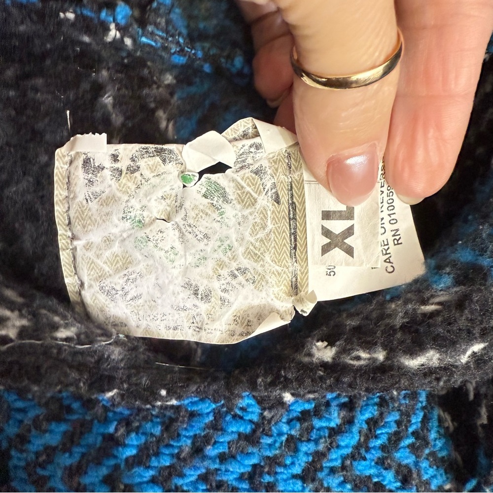 Earth Rags Baja Poncho Hoodie Size XL - Picture 8 of 10
